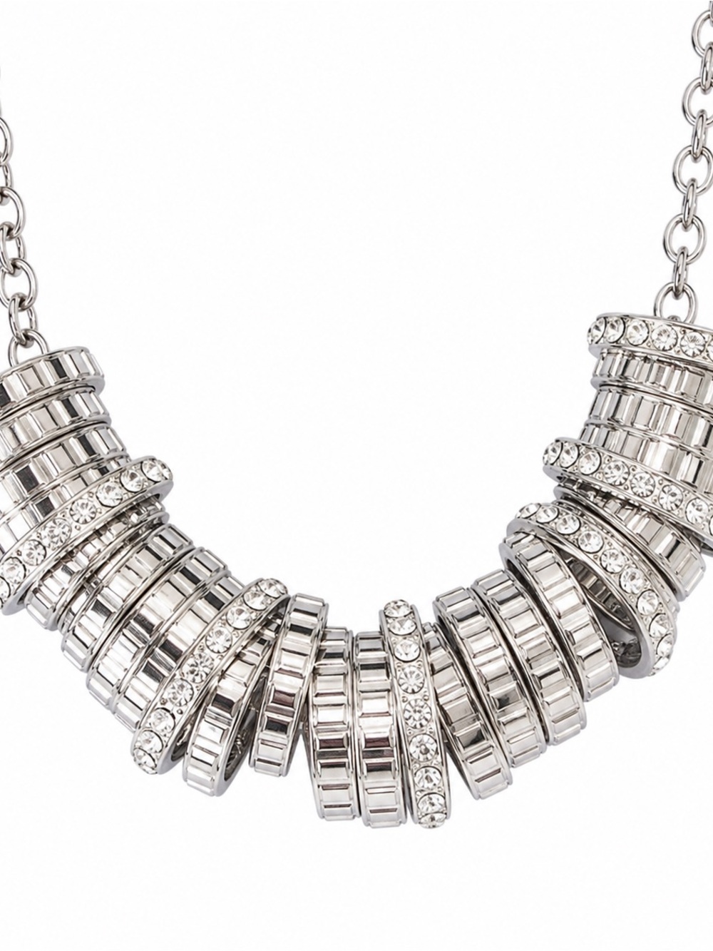 Traci Lynn Rock N Roll Silver Necklace